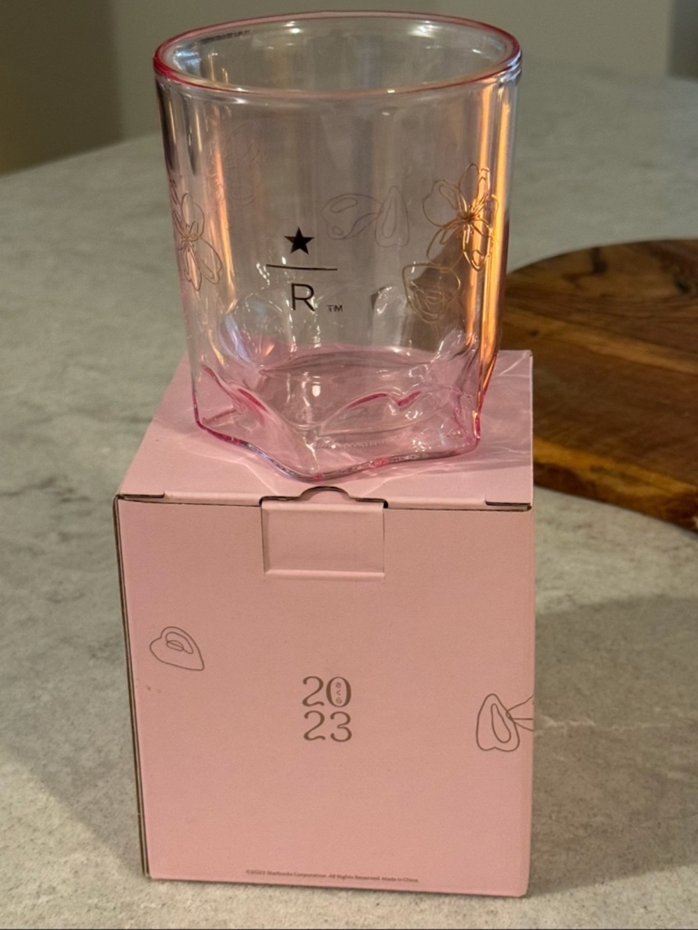 Rare Starbucks Reserve Roastery Tokyo Sakura '23 Double Wall Glass w/ Ltd Ed Box
